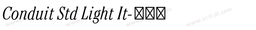 Conduit Std Light It字体转换